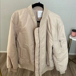 Full Tilt Beige Bomber Jacket